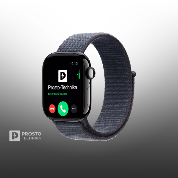 Apple Watch S11 42mm Jet Black Sport Loop Anchor Blue